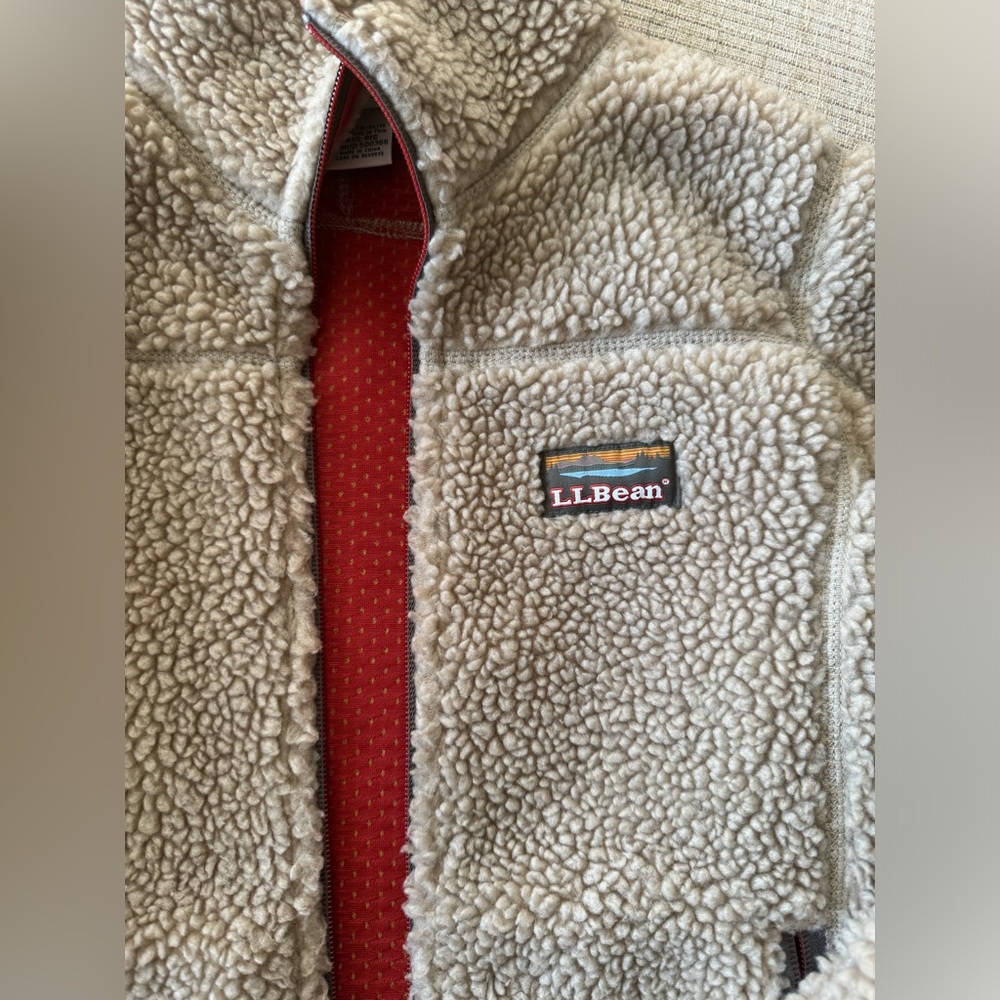 LL Bean Sherpa Pile Fleece - Picture 2 of 3